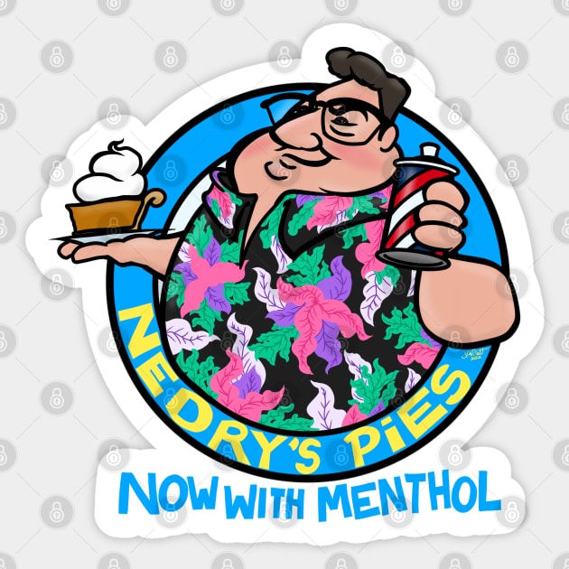 Nedry's Pies Sticker by UzzyWorks